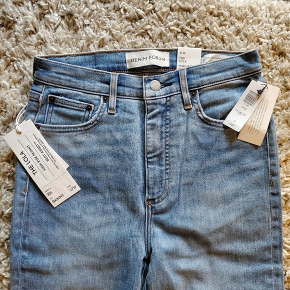 DENIM FORUM | NWT The Lola High Rise Skinny Light Blue Wash (Size 27) - Picture 3 of 9